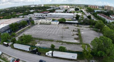 parking lot being converted to self-storage